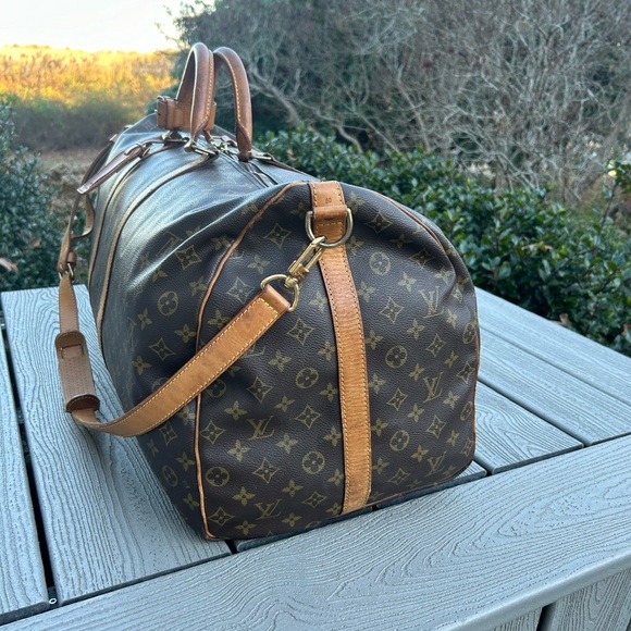 🦁 Louis Vuitton LV Monogram Keepall 60 Bandouliere - Picture 16 of 17